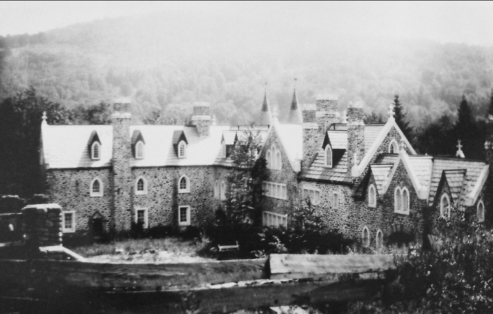 old manor black and white photography house