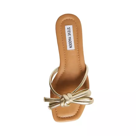 MAURA Gold Square Toe Thong Sandal | Women's Sandals – Steve Madden