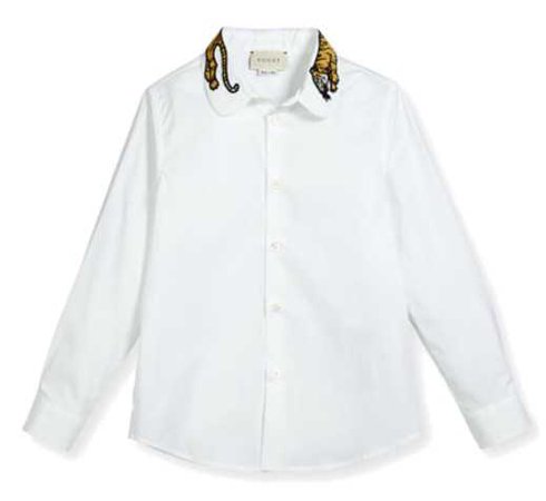 Gucci White Long Sleeve Button Up Shirt