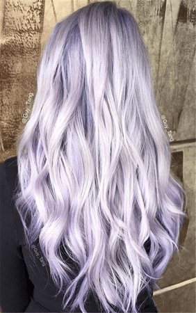White hair and purple