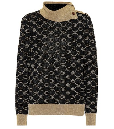 Metallic wool-blend sweater