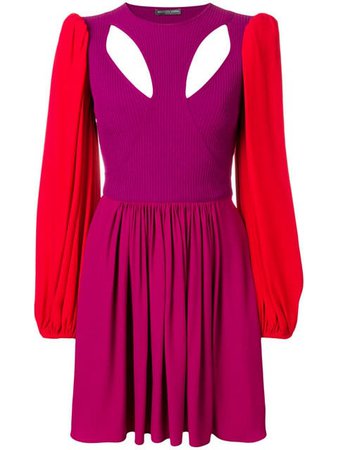 Alexander McQueen Colourblock Mini Dress - Farfetch