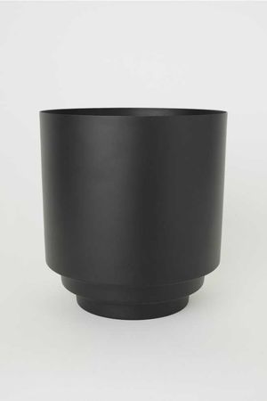 Large Metal Plant Pot - Black - Home All | H&M US