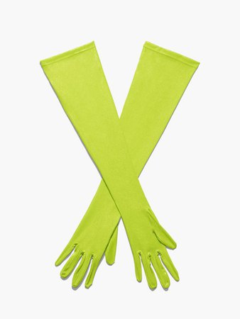 Caged Lace Jersey Gloves (XS-XL) in Green | SAVAGE X FENTY