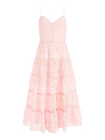 alice + olivia ruffle pink dress