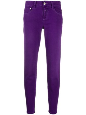 Purple Closed Low Rise Skinny Jeans | Farfetch.com