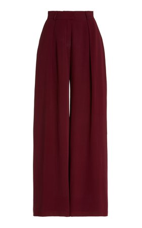 High-Waisted Pleated Silk Pants By Martin Grant | Moda Operandi