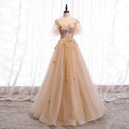 chic-beautiful-champagne-gold-evening-dresses-2020-a-line-princess-see-through-scoop-neck-short-sleeve-bell-sleeves-star-appliques-lace-sequins-glitter-tulle-floor-length-long-ruffle-backless-formal-dresses-560x560.jpg (560×560)