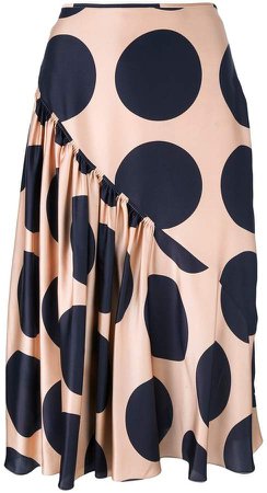 large polka dot print skirt
