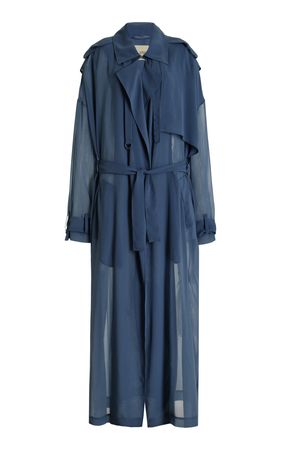 Sheer Georgette Trench Coat By Lapointe | Moda Operandi