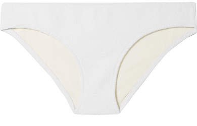 The Elle Stretch-terry Bikini Briefs - White