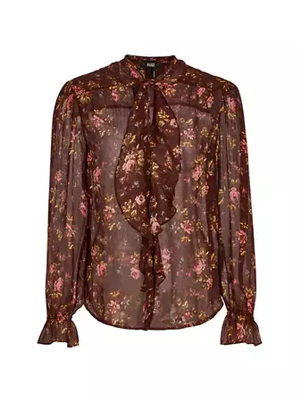 Shop Paige Clemency Floral Silk Blouse | Saks Fifth Avenue