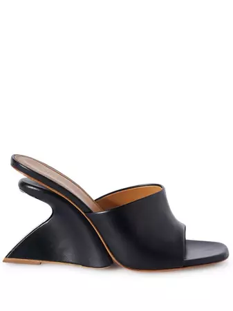 Off-White Jug wedge-heel Leather Mules - Farfetch