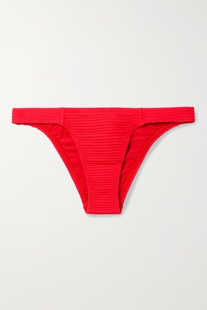 Dune Ribbed Bikini Briefs - Red