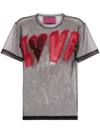 Viktor & Rolf Love Logo Mesh T-Shirt | Farfetch.com