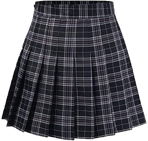 Amazon.com: Girls Women Skirts High Waist Pleated Skirt School Uniform Mini Skirt Lined Shorts Plaid Skirt (Medium, Blue Plaid) : Clothing, Shoes & Jewelry