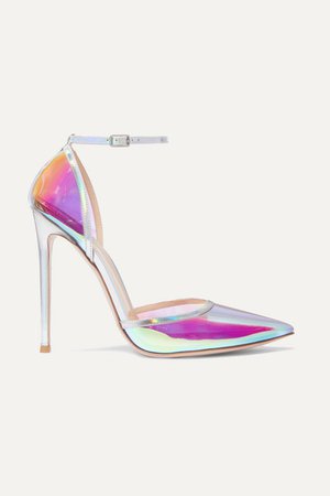 Gianvito Rossi | Sabin 85 iridescent Perspex and leather pumps | NET-A-PORTER.COM