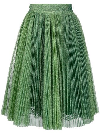 Dolce & Gabbana Metallized Pleated A-line Skirt - Farfetch