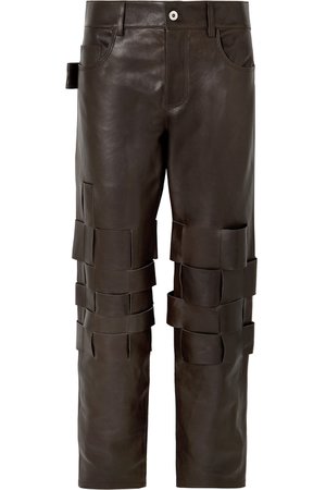Bottega Veneta | Intrecciato leather pants | NET-A-PORTER.COM