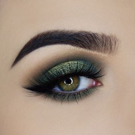 Green/Blue Smokey Eye Look w/ Glitter