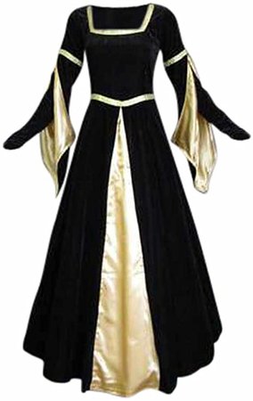 Artemisia Designs Velvet Renaissance Halloween Gown Satin Panel Insert Ribbon Accents Medieval Dress Renfair : Clothing, Shoes & Jewelry