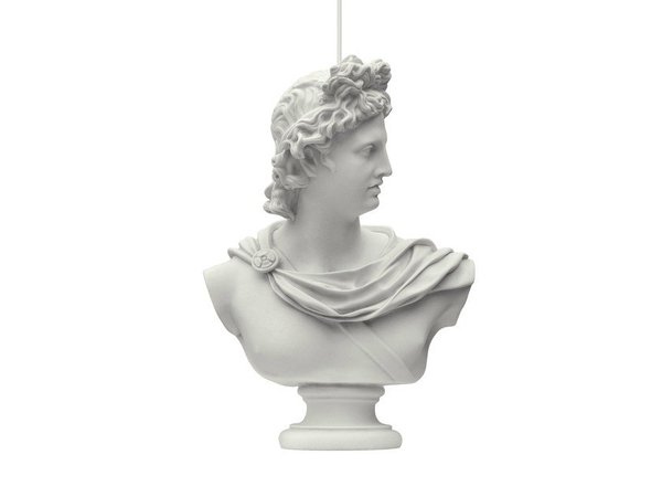 LED marble pendant lamp HERO STATUE LAMP By Mineheart design Young & Battaglia