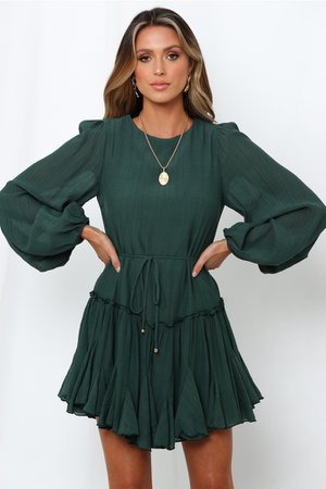 Once In A Blue Moon Dress Green - Most Loved | Hello Molly USA