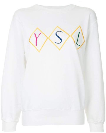 Pre-Owned embroidered logo sweatshirt