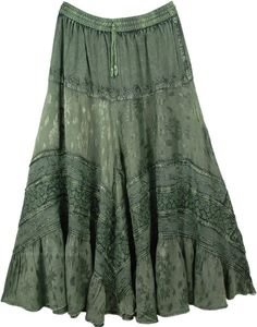 Sage Green Long Skirt