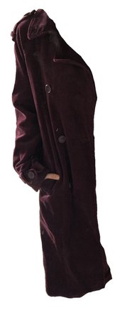 burgundy corduroy coat