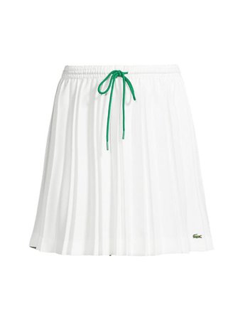 Lacoste Heritage Pleated Drawstring Miniskirt | Saks Fifth Avenue