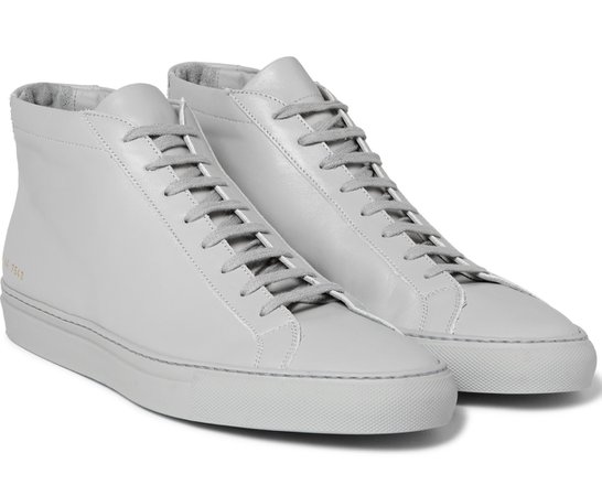 Common Projects Leather High Tops Gray Men’s