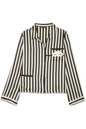 Morgan Lane | + Amanda Fatherazi Ruthie striped silk-charmeuse pajama top | NET-A-PORTER.COM