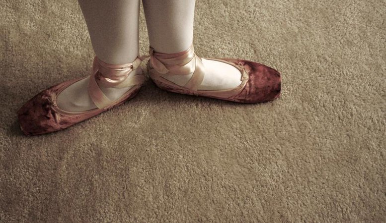 bloody pointe shoes
