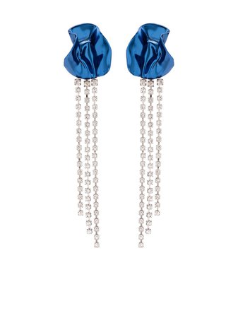 Sterling King Georgia crystal-embellished drop earrings - FARFETCH