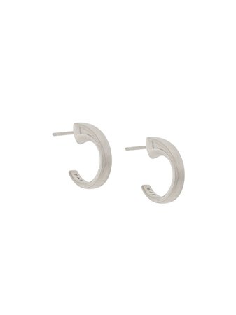 Shop BAR JEWELLERY Taper hoop earrings with Express Delivery - FARFETCH