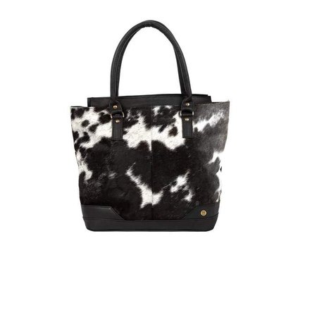 Mahi Leather Pony Hair Leather Florence Tote In Black & White