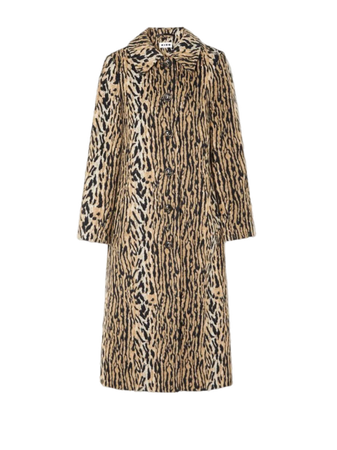 RIXO Milly Leopard-Print Felt Coats outerwear