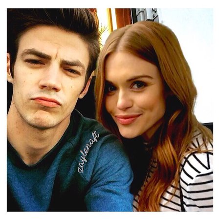 Holland Roden and Grant Gustin