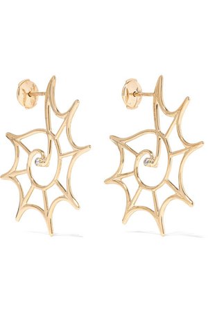 Yvonne Léon | 9-karat gold diamond earrings | NET-A-PORTER.COM