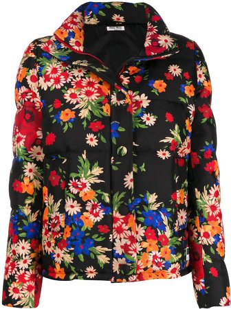 floral print puffer jacket