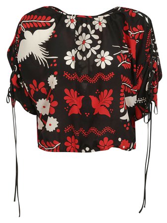 Red Valentino Floral Print Top