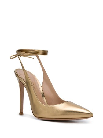 Shop Gianvito Rossi Irene leather pumps with Express Delivery - FARFETCH