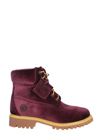 Off-White Timberland Maroon Boots