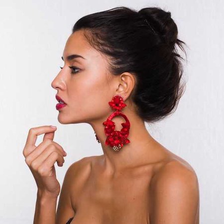 Red Tassel earrings