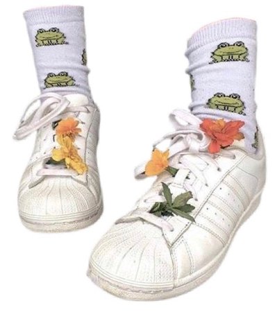 shoes with frog socks