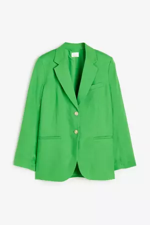 Single-breasted Jacket - Green - Ladies | H&M US