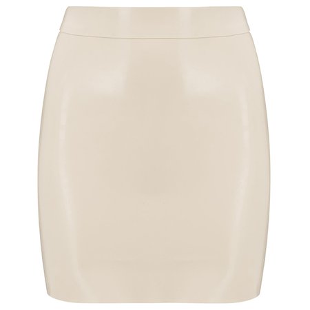 Latex Mini Skirt - White | Elissa Poppy | Wolf & Badger