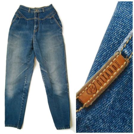 Vintage Gitano Blue Jeans High Waisted Medium Wash Size 10 | Etsy