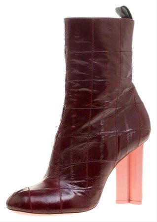 Louis Vuitton Maroon Eel Skin Patchwork Instinct Ankle Boots Size 38.5 - Buscar con Google